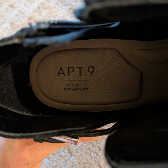 Apt. 9 Black Ankle Booties with Buckle Detail - Picture 3 of 4